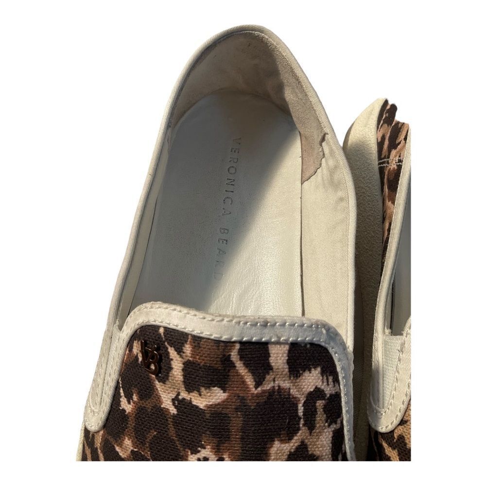 VERONICA BEARD Panelle Leopard-print Canvas Laceless Sneakers  Leopard Size 9M - Picture 5 of 16